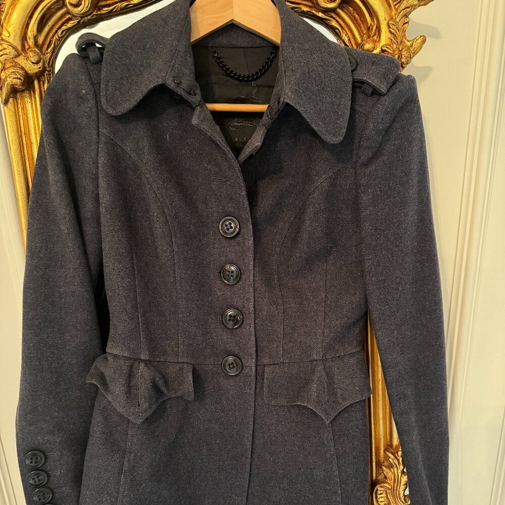 Burberry Navy Wool Pea Coat, Originally $6000